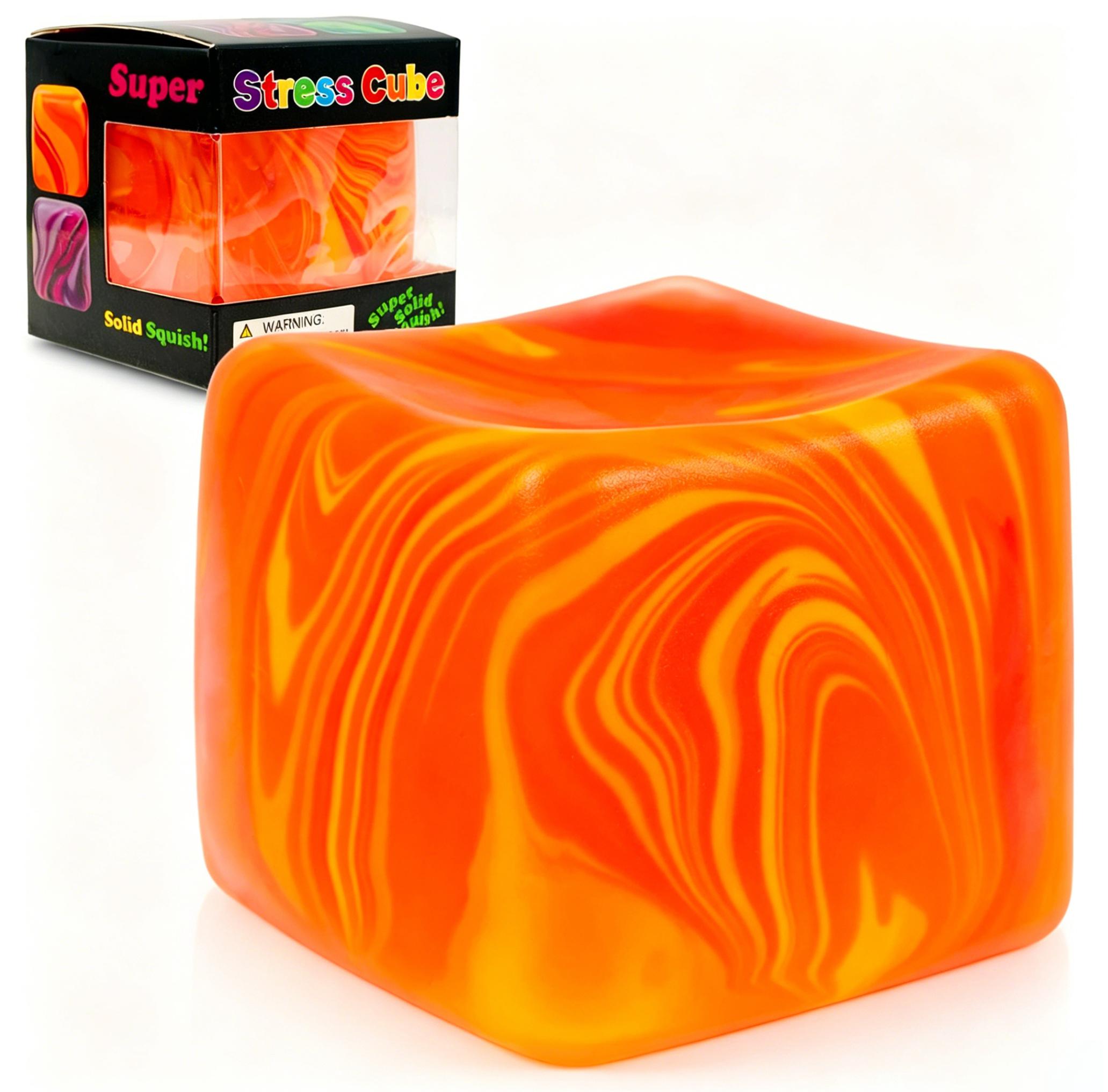 Stresskubus Squishy Gelbal Marmeren Werveling Langzame Terugslag Zacht Rekbaar Knijpen Fidget Sensorisch Decompressie Angstverlichtend Speelgoed.