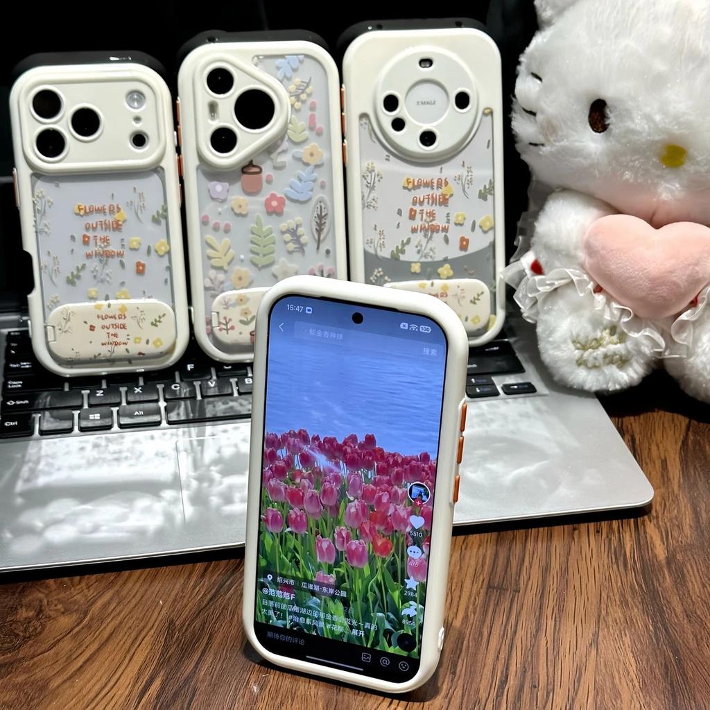 White Letter Flower for VIVOX300PRO/S30 Mobile Phone Case Redmi Note14pro/k70