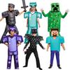 Fantasia Minecraft Liga de Diamante Halloween Roupa de Jogo para Crianças Cosplay Dragão do Fim