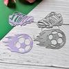 Metall Stansmall Fotboll Präglingmall Schablon Scrapbooking för Kort Stansning