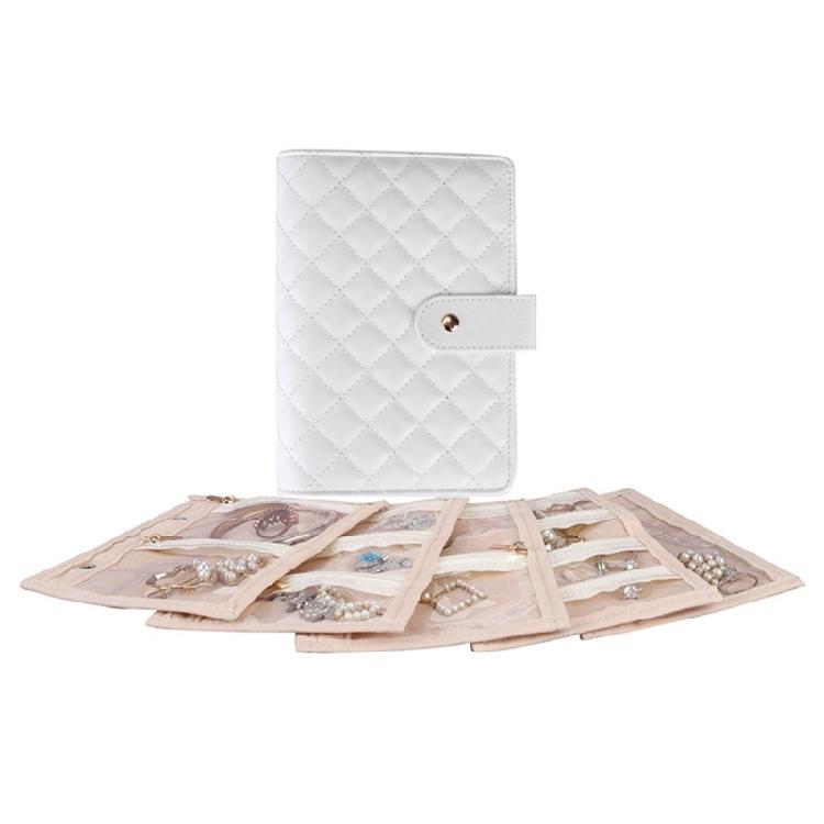 Transparenter Schmuckhalter mit klaren Seiten Ticketaufbewahrungsbuch für Reisen Ohrringe Halsketten Ringe Organizer Alben