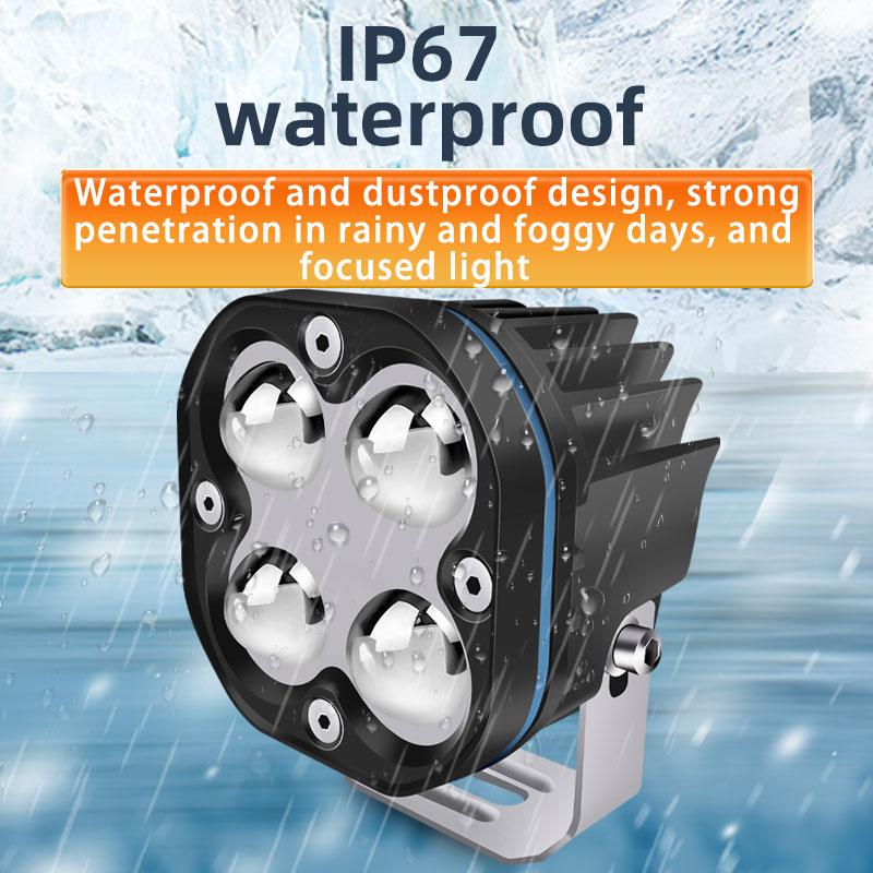 1/2pcs LED Motorcycle Headlight 2-Color Projector Moto Bike Mini Driving Spot Fog Lamp Motorcycle Super Bright Spotlight