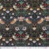 Strawberry Thief cotton print 110cm wide x 1m William Morris Strawberry Thief Damask Black Best of Cotton Print Fabric fabric, pre-cut, 1889M, Morris,