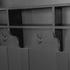 Hallway Wardrobe Coat Rack, Bench, Shoe Cabinet, Open Storage Space, 3 Hooks, Freestanding, Space-saving