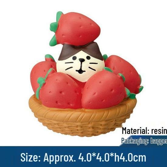 ZAKKA Miniature Strawberry Desserts & Cat Toys – Japanese Style Ornaments & Photography Props