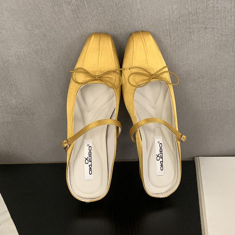 

Мода Мода Туфли-лодочки с бантом-бабочкой Женские туфли на плоской подошве Женская обувь с мелким вырезом Слипоны Женские туфли на плоской подошве Слайды Мюли 35 жёлтый