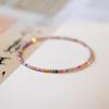 Women's Natural Tourmaline Non-Fading Beaded Bracelet: Washable, Stackable, Fresh, Sweet Style