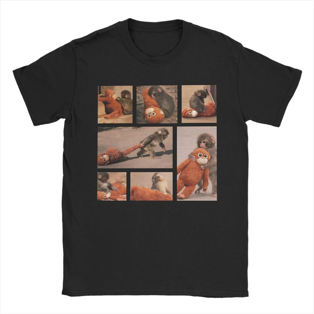Punch Monkey Funny Animal T Shirt Summer Pure Cotton T Shirts For Adult Hippie Casual Tshirt Short Sleeve Vintage Top Tees