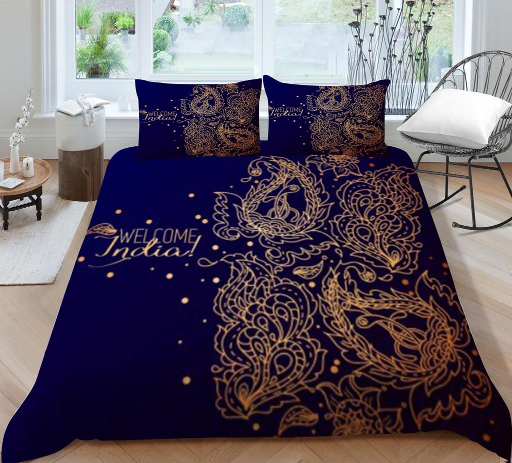 Husă de pilota boemă Husă de pat moale Husă de pilota din poliester Lenjerie de pat Queen Size Set de lenjerie de pat Textile de casă înalte