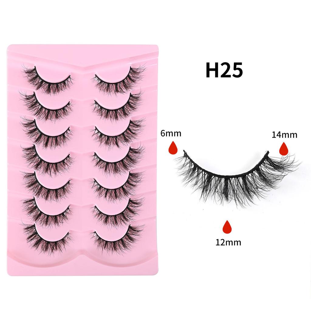 Seven Pairs of 5D Thick False Eyelashes, Natural Messy Eyelashes, Light and Unburdened, Self-grafted False Eyelashes