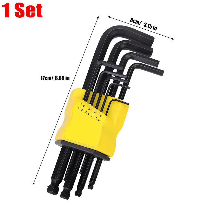 Allen Key Hex Wrench Set Multisize Hexagon Spanner Metric Wrench for Socket Screws Automotive Machinery Repair L Type Hex Keys