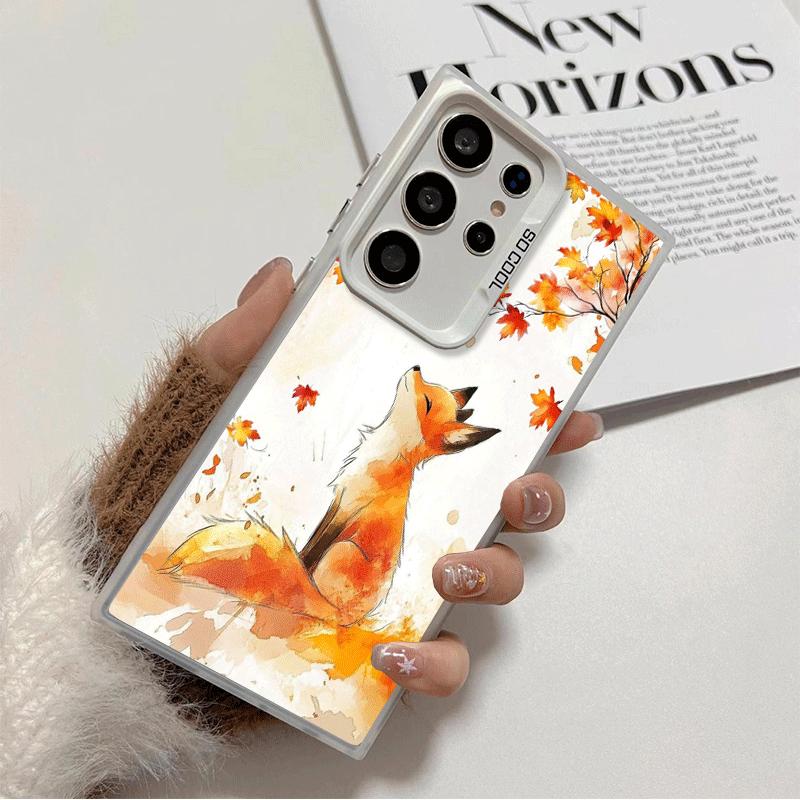 

Cartoon Fox Animal Soft Phone Case for Samsung Galaxy S24 S25 FE S26 Edge S23 Ultra S22 Plus S21 + Shockproof Cover Back Shell Samsung S24