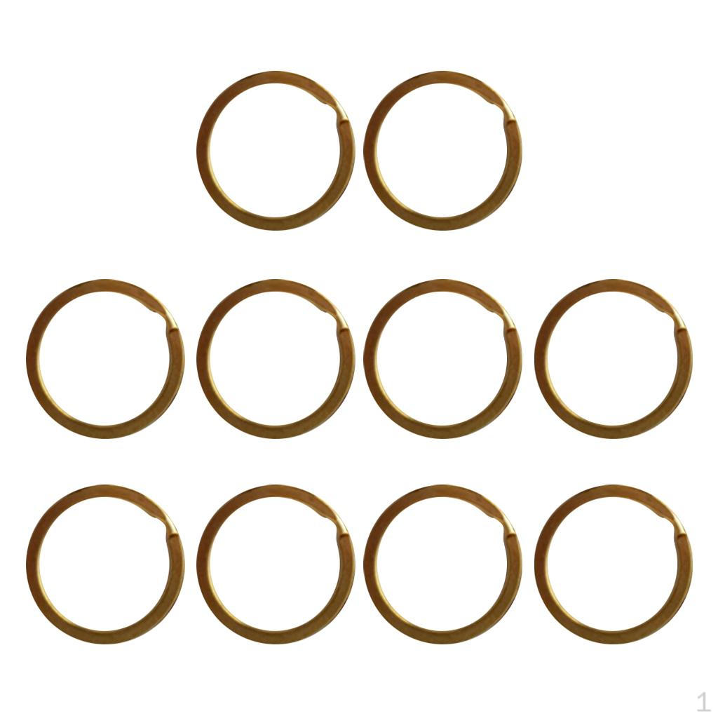 

Split Brass Flat Rings Or for Household Car Key Organization Accessory - 6 Sizes 30mm