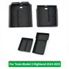 For Tesla Model Y Launch Juniper 2025 Model 3 Highland 2024 Center Console Eyeglasses Storage Box Armrest Box Silicone Pad