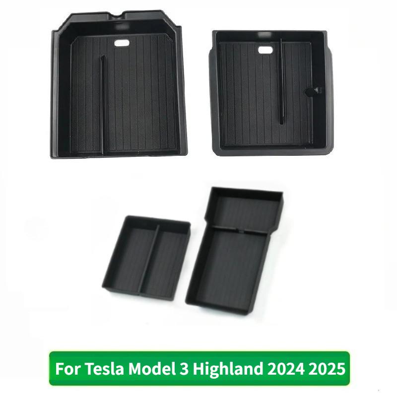For Tesla Model Y Launch Juniper 2025 Model 3 Highland 2024 Center Console Eyeglasses Storage Box Armrest Box Silicone Pad