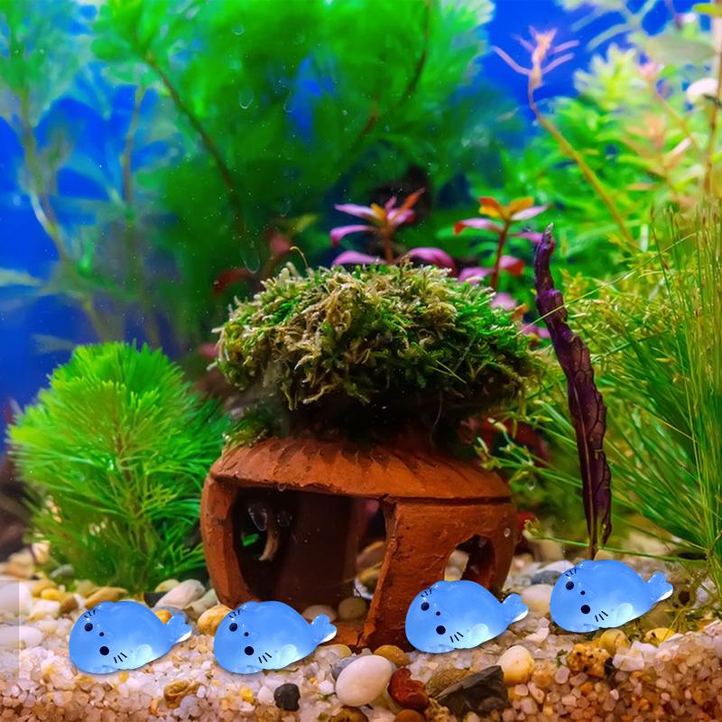 Glow In the Dark Animals Stress Relief Seal Miniature Aquarium Ornament Fairy Garden Decoration For Aquarium Decor