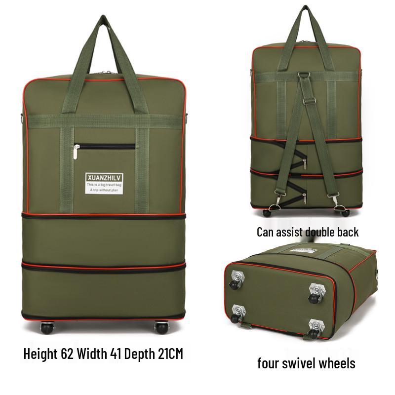 Expandable Large Capacity Foldable Travel Luggage with Universal Wheels (158 cm)