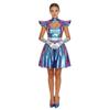 Scifi Space Themed Cosplay Gown With Metallic Finish For Halloween And Events