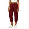 Women Loose Fit Drawstring Waist Casual Pants with Pockets Elastic Ankle Cuffs Cotton Linen for Everyday Wear