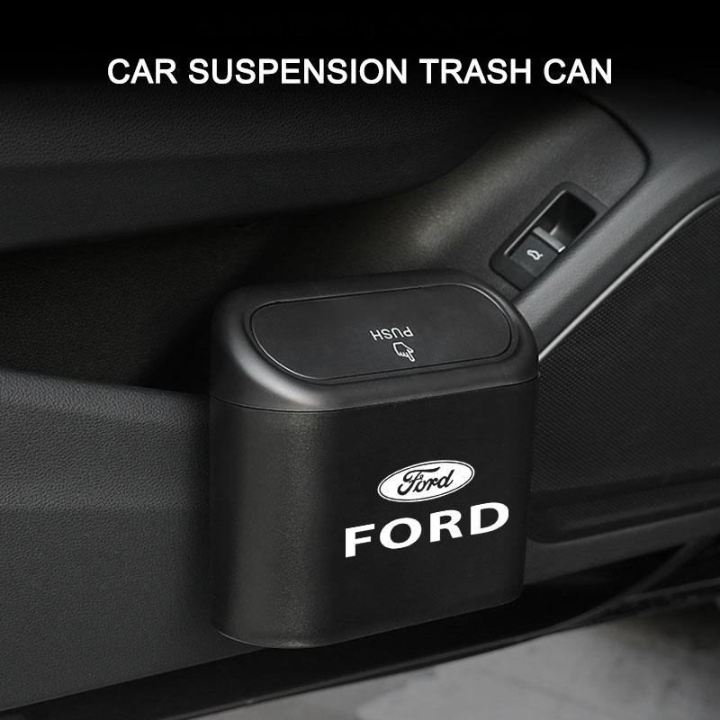Car Trash Bin Hanging Vehicle Garbage Dust Case Storage Box For Ford Raptor Fiesta Focus 2 3 4 Mondeo Ecosport Mustang Fusion