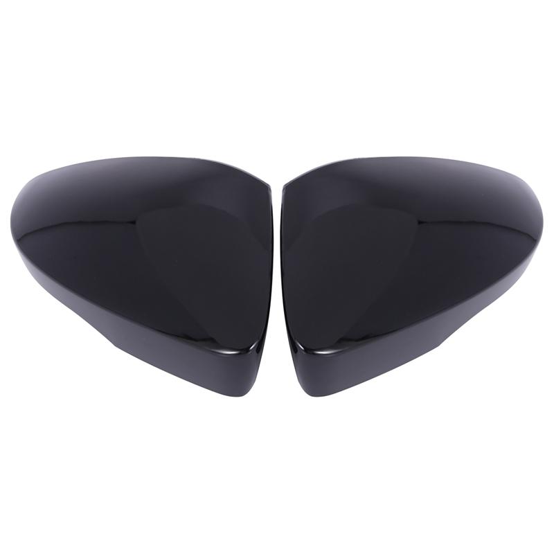 Glossy Black Car Rearview Mirror Covers Side Wing Mirror Caps for Skoda Octavia Mk3 A7 5E 2014- for T-ROC