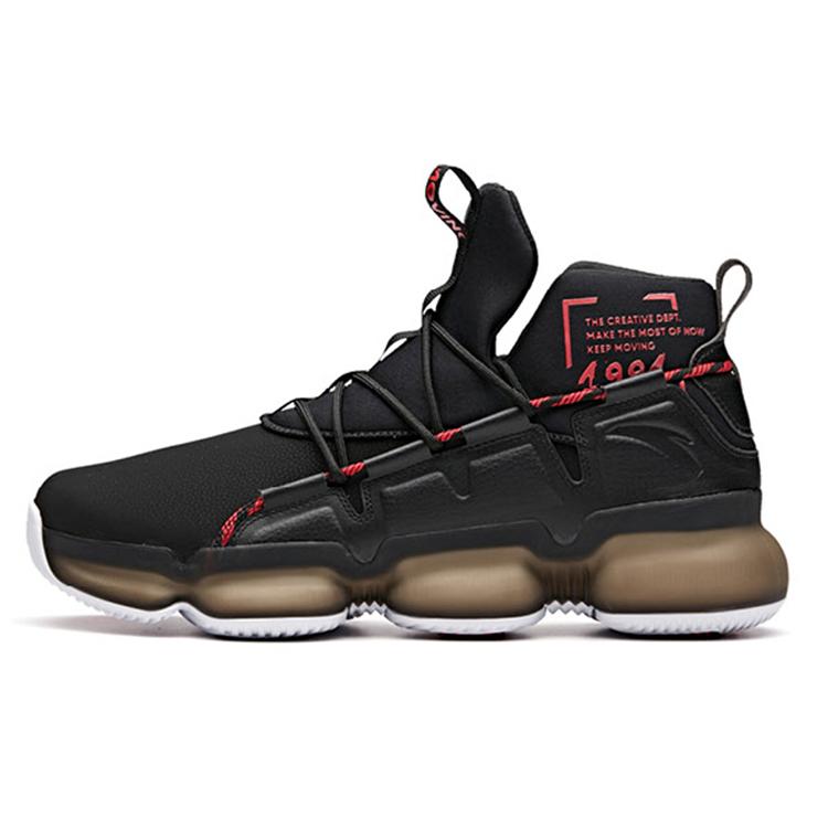 

Anta Cushioning Slip Resistant High top Basketball Shoes Men s Black 91841193-1 42