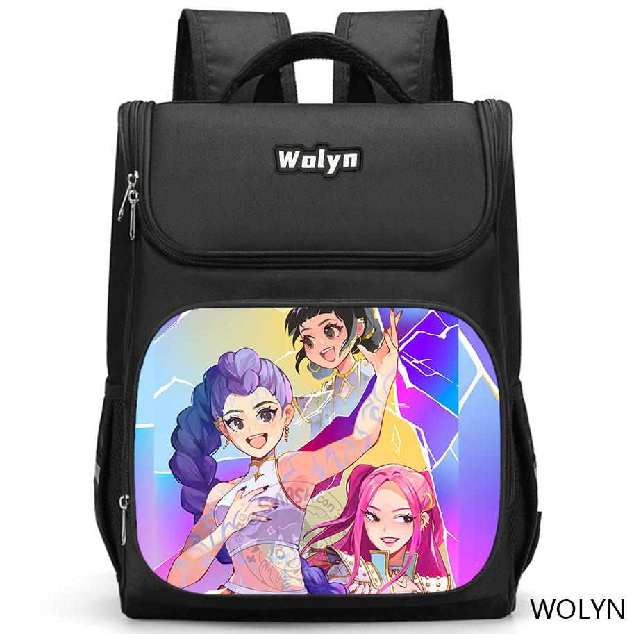Kpop Demon Hunter Girl Group Trendy Children's Backpack HD Print Large Capacity Waterproof Student Backpack Laptop Bag