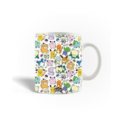 Caneca em Cerâmica Pokemon Doodle fofa