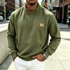 Men's Stand Collar Half Zip Sweatshirt, Fall Winter Thick Plaid Casual Jacket
