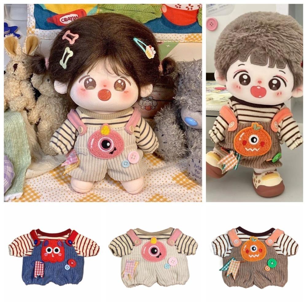 1 Set Striped Shirt 20cm Cotton Doll Clothes Rompers No Attribute Doll Clothes  20cm Cotton Doll