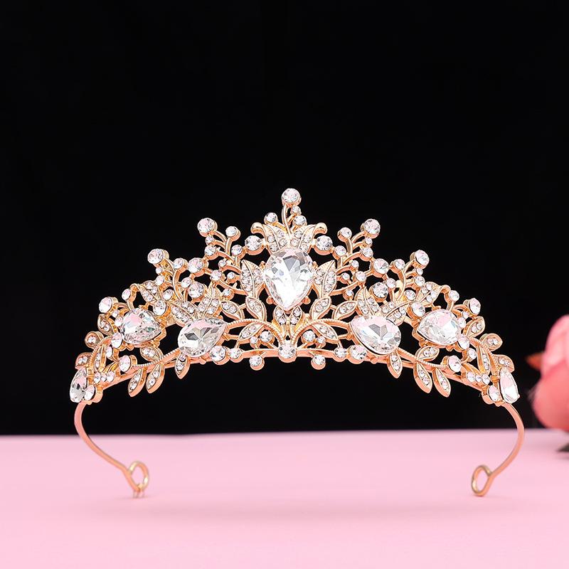 Children's Crown Hair Accessories  Cute Princesses Girls  Water Diamond King Crown Hair Bands Birthday Gifts for Girls Baby Headbands and Headwear