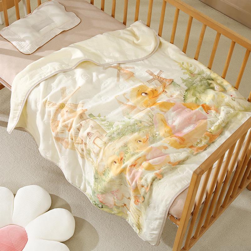 Class A Newborn Bath Towel - Pure Cotton, 6-Layer Gauze, Quick-Dry, Highly Absorbent
