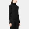 Moncler Solid Color High Neck Pullover Fitted Sweater Women sweater Black I20939F00017M1259