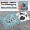 4Pcs Shower Drain Hair Catcher Square Plastic Sink Strainer Anti-Clog Bath Tub & Kitchen Filter Trap Prevent Clogged Pipes Hair Guard