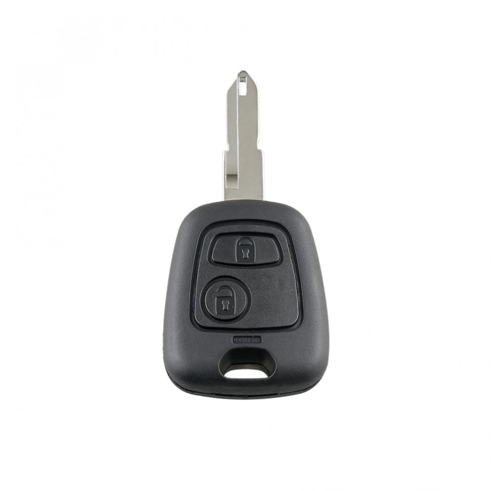 2 Buttons Car Remote Key Shell Car Key Case Key Replacement With 206 Blade And 2 Micro Switches Fit For Peugeot 106 206 306 406