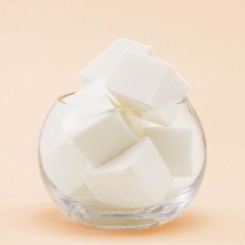 [Picasso] Latex Sponge Square (6p) 3-piece Set (18p Total) (+ Free Milk Green Sponge Case)