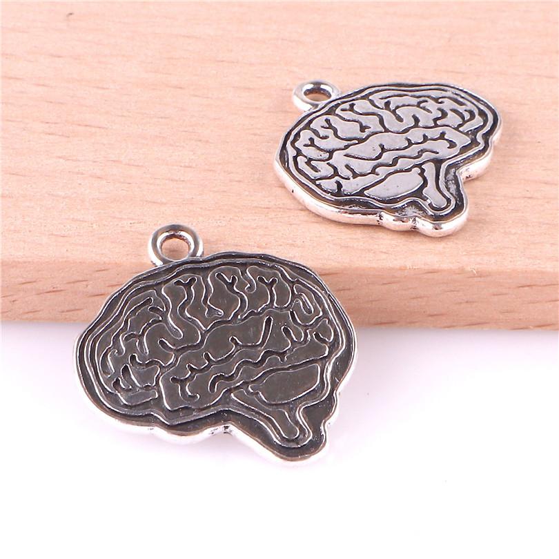 20Pcs Antique Medical Organ Brain Pendant Charms For Necklace Bracelet Handmade Jewelry Making Accessories 23252