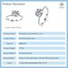 2.15 CTW S925 Sterling Silver Round Cut Moissanite Engagement Ring Pave Accent Solitaire Bridal Ring for Women