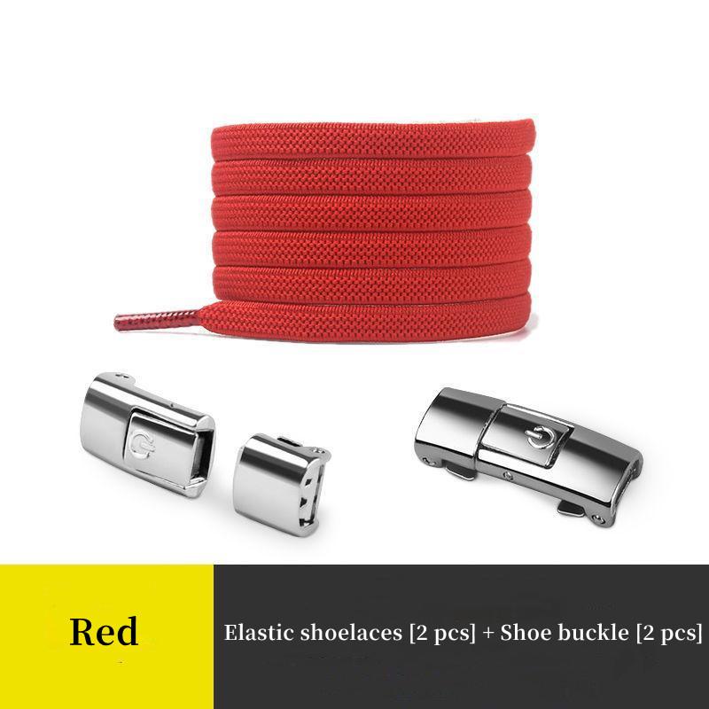 1 para leniwa klamra do sznurowadła elastyczna elastyczna mężczyźni i kobiety poszerzona płaska sznurówka nie muszą wiązać stałego artefaktu