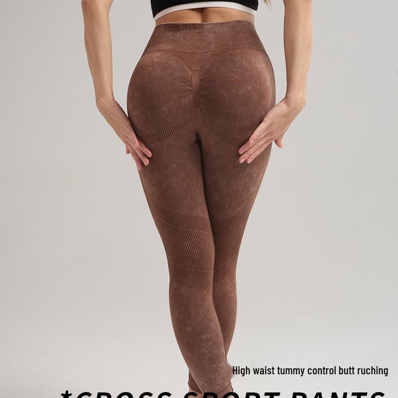 High Waist Seamless Peach Butt Yoga Leggings for Women - Hip Lifting, Tight Fit, High Elasticity Fitness Pants