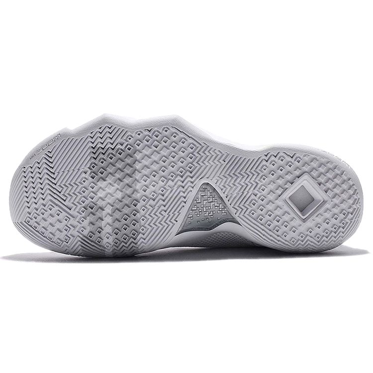 Nike Ambassador 9 Round Toe Lace-Up Fabric Shock Absorption Non-Slip Wear-Resistant Support Mid-Top Basketball Shoes Men Sneakers White 852413-100