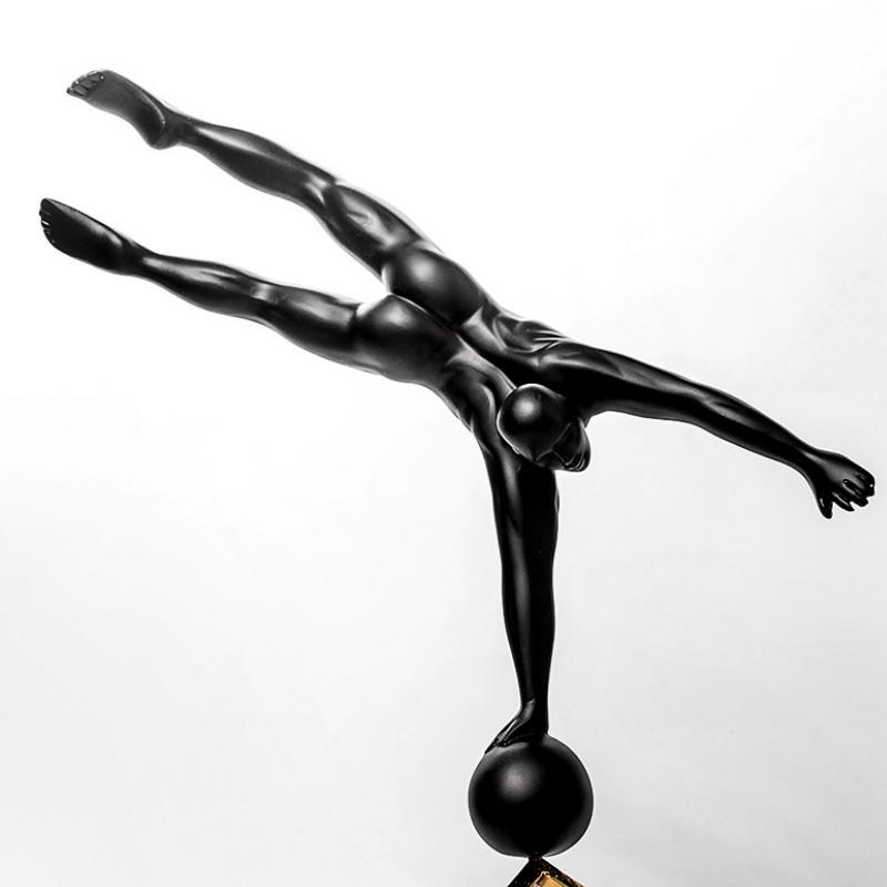 Modern Minimalist Creative Gymnastics Figure Decoration Room Geometric Wrought Iron Ornament