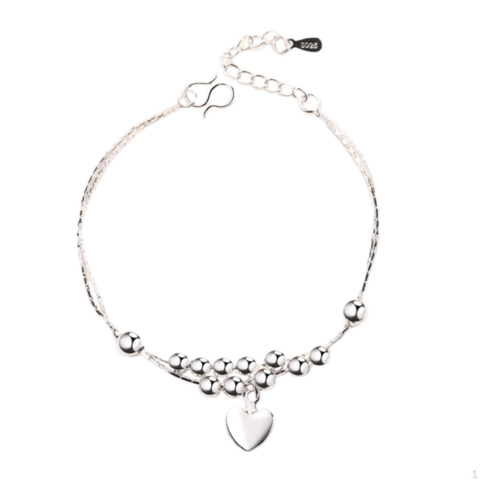 

Women Bracelet Chain Mother s Day Gift Decorative Elegant Durable Wrist Jewelry Link Single Heart
