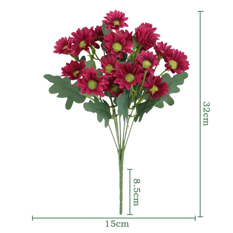 Funsdecor Mums, Artificial Sunset Mums, Artificial Outdoor Sunset Mums Flowers