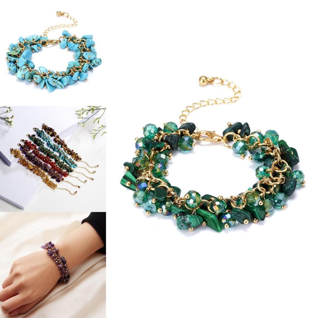 Crystal Beaded Bracelet For Men And Women With Geometric Design For Travel Gift