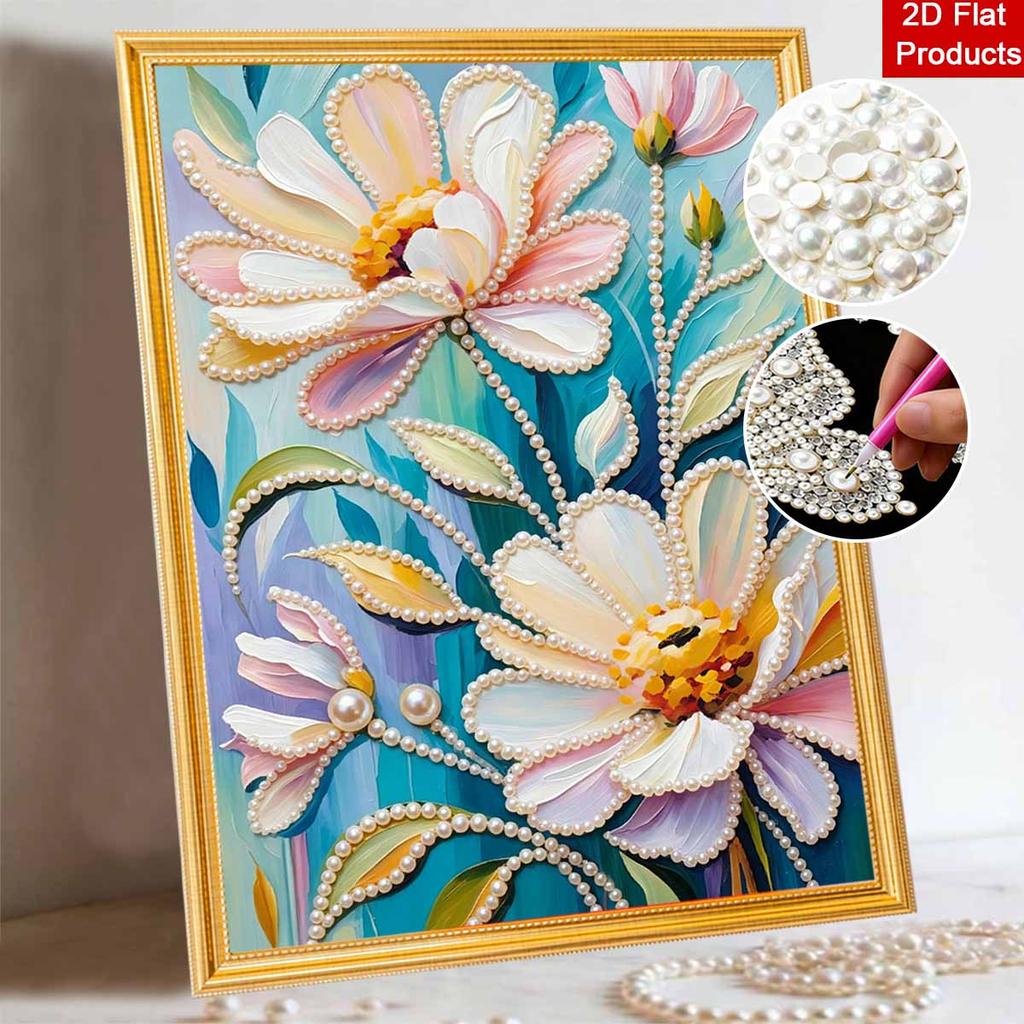 Pearl painting handmade diy 5D pearl painting kit flower design home wall decoration art