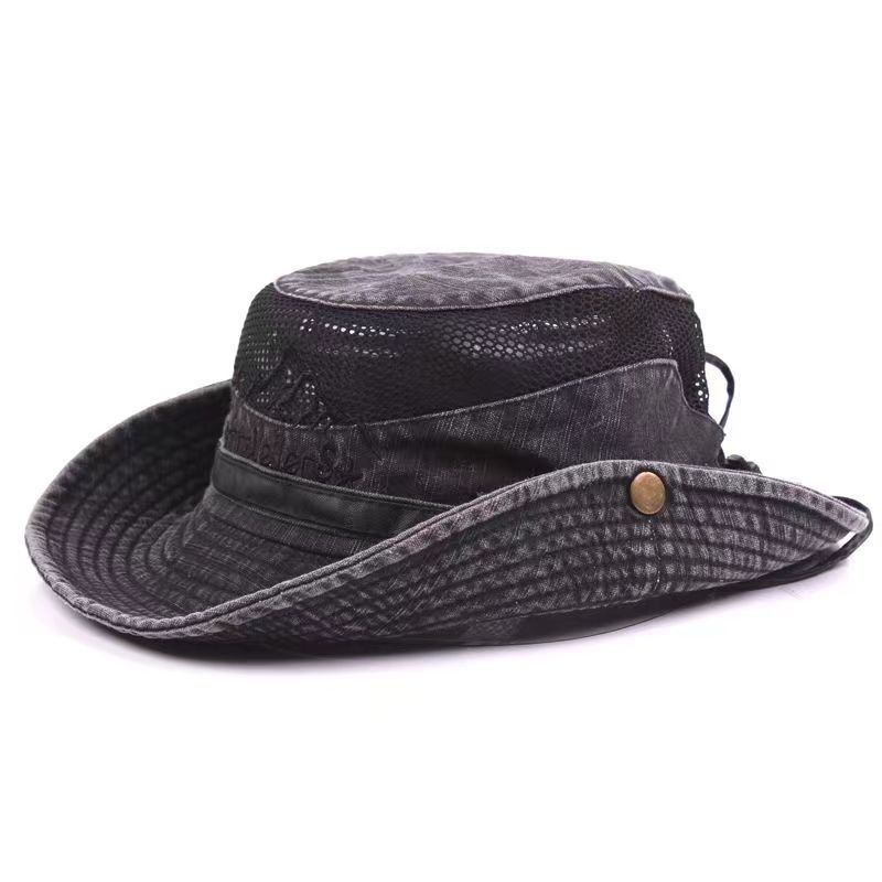 Summer Large Brim Sunscreen Outdoor Sun Hat Casual Lightweight Round Top Fisherman Hat