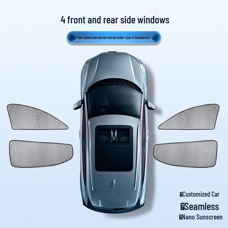 Thickened Car Sunshade Curtains: Full Coverage Privacy & Heat Insulation for Side Windows