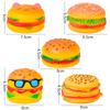 Rubber-coated Sound-producing Toy Hamburger Dog Teething and Cleaning Sound Hamburger Bag Pet Toy
