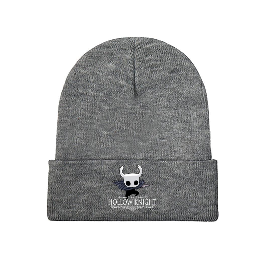 Hollow Knight Strickmütze Damen Unisex Skullies Beanies Wintermütze Totenkopf Videospiel Warme Mütze